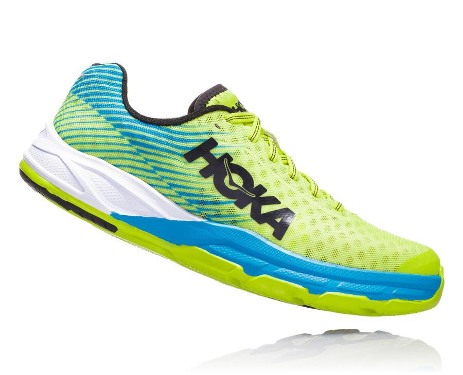 Zapatillas Running Hoka One One Hombre - Evo Carbon Rocket - Verde/Azules - LPF854069